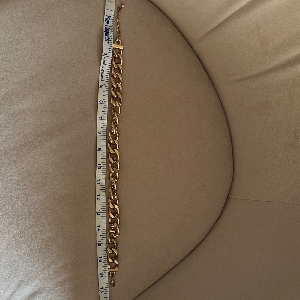 Nordstrom Gold Chunky Curb Chain Necklace - Picture 5 of 5